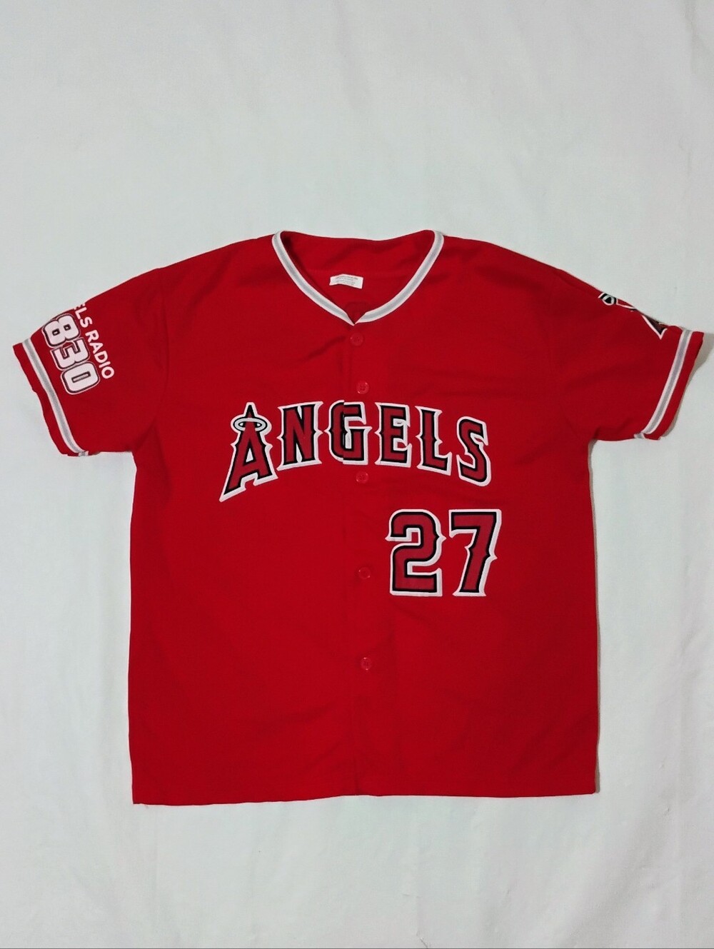 Mike Trout Los Angeles Angels MLB Red SGA Baseball Jersey Size Youth XL